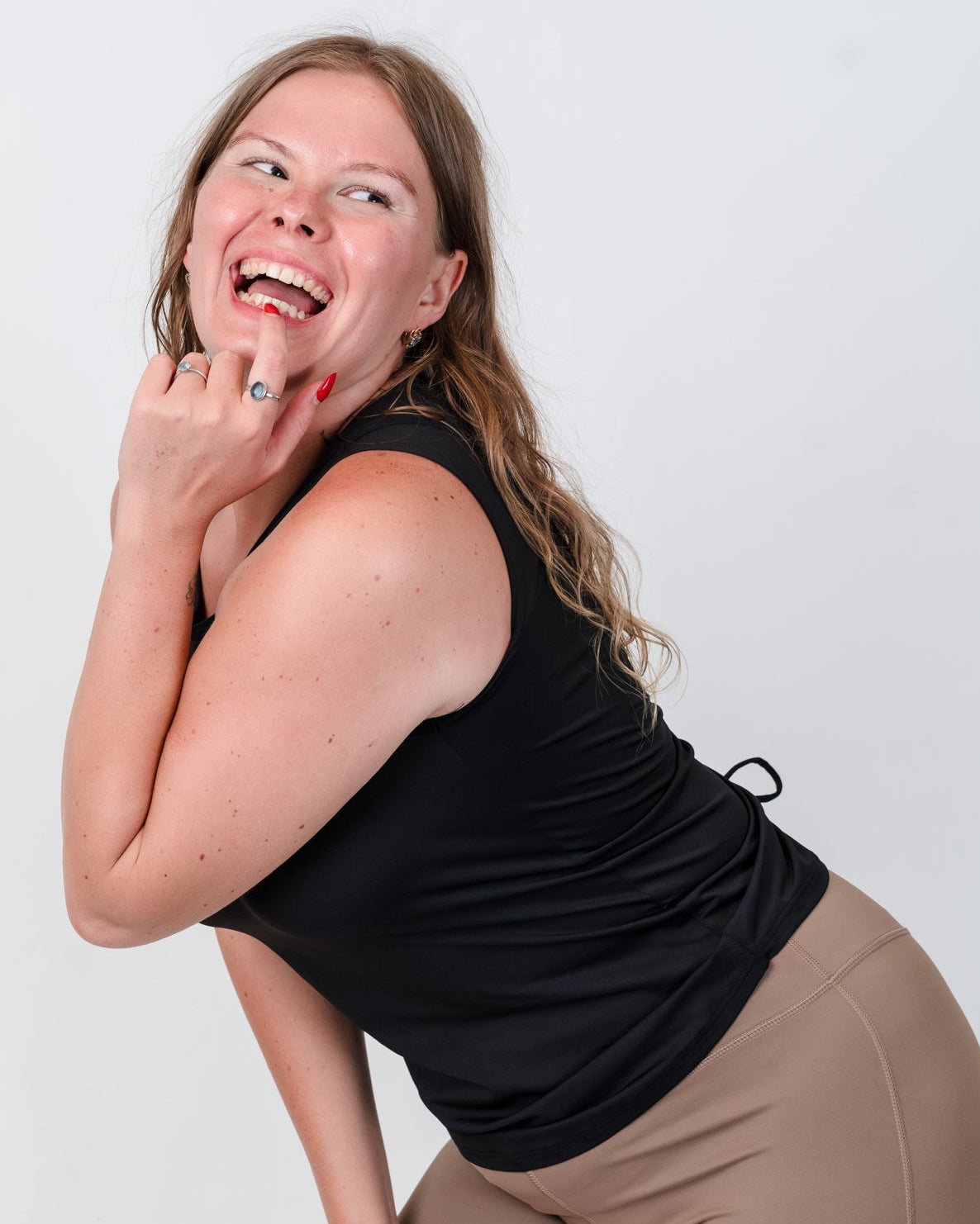 Ruched Back Peekaboo Top