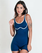 Short onesie with contrast tipping
