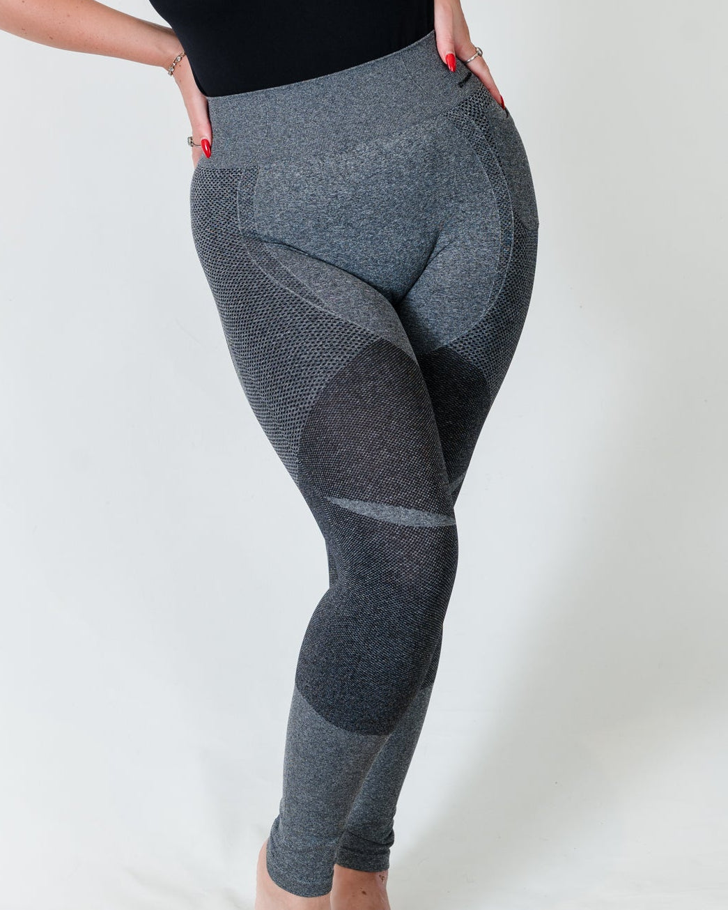 Engineered knit legging