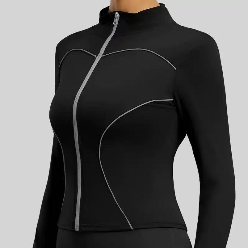 Silverline Contrast tipping Zip through Jacket