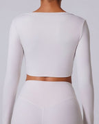 GraceWrap Long Sleeve Active Crop Top