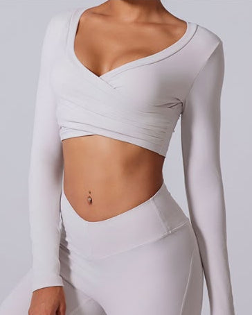 GraceWrap Long Sleeve Active Crop Top