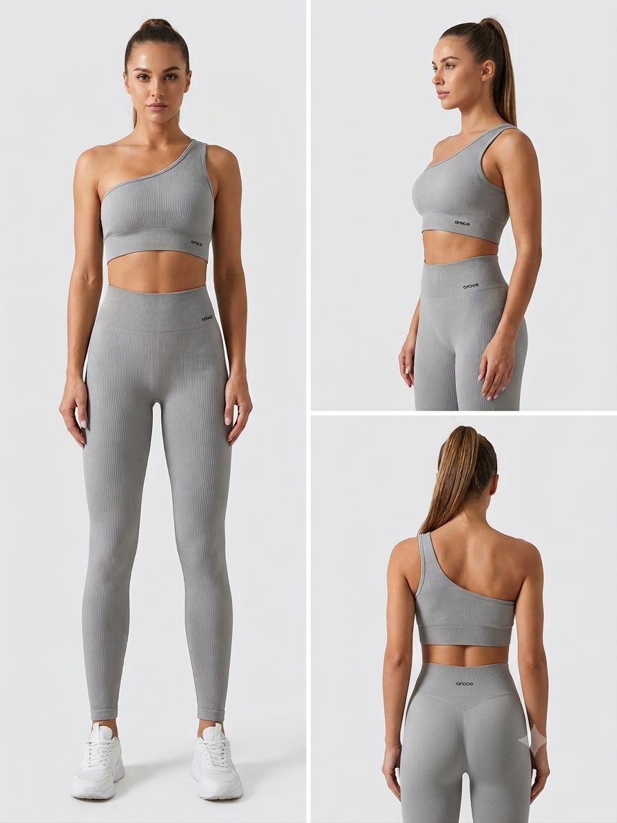 Lenia two piece co-ordinate one shoulder bra and legging