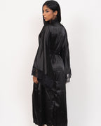 Midnight Satin Robe
