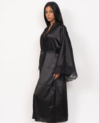Midnight Satin Robe