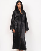 Midnight Satin Robe