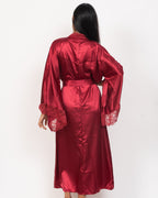 Midnight Satin Robe