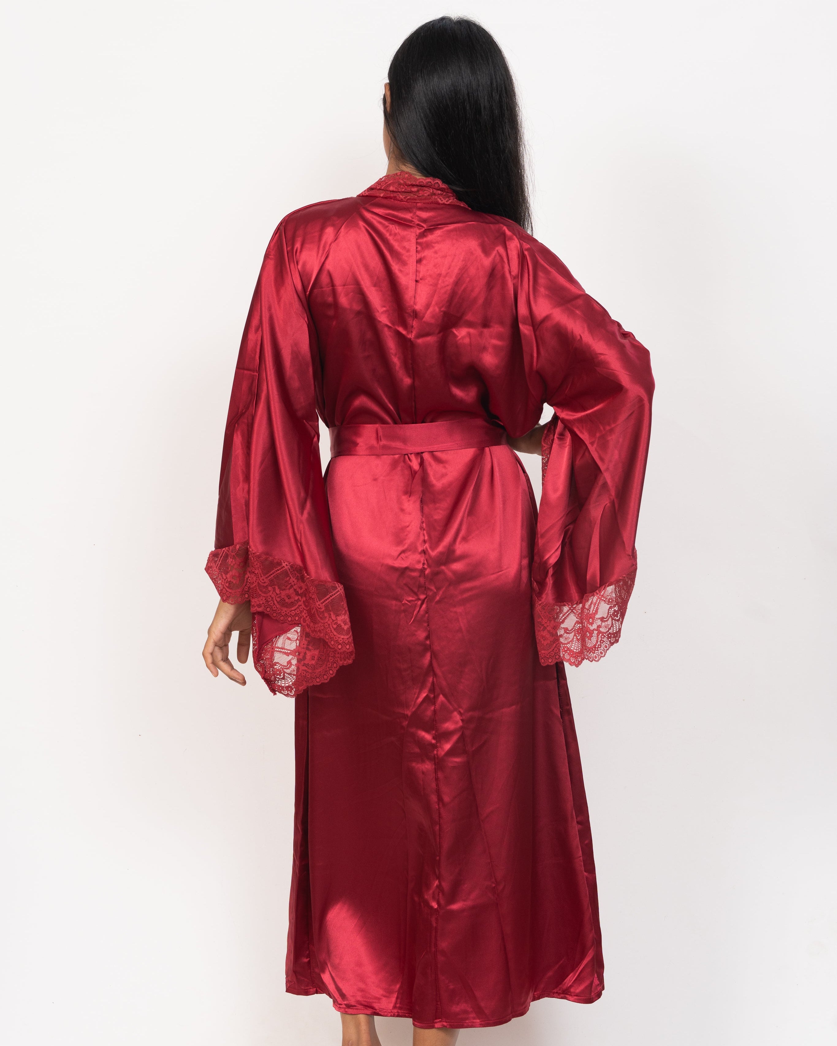 Midnight Satin Robe