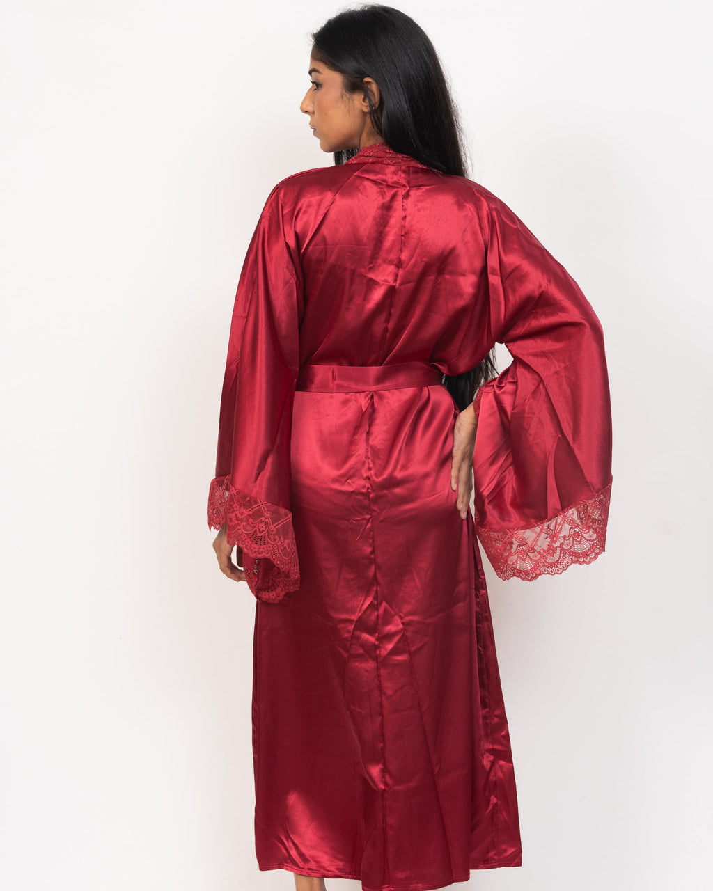 Midnight Satin Robe