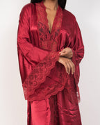 Midnight Satin Robe