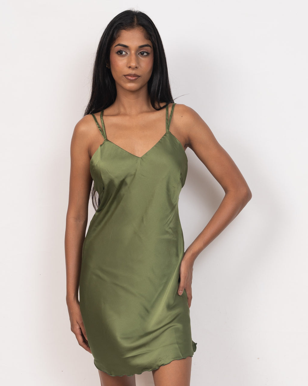 V-Neck Satin Nightgown
