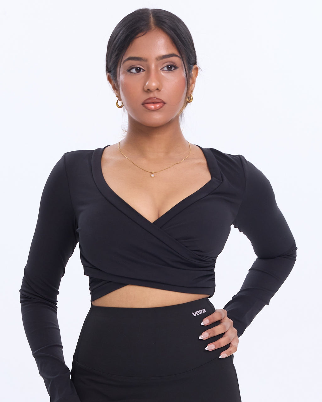 GraceWrap Long Sleeve Active Crop Top