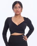GraceWrap Long Sleeve Active Crop Top