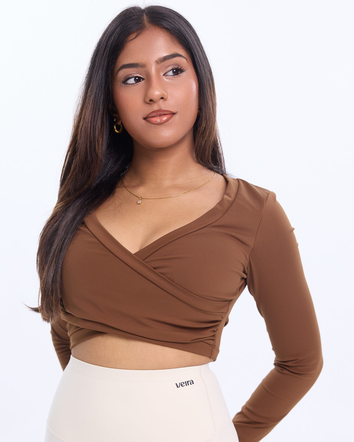 GraceWrap Long Sleeve Active Crop Top