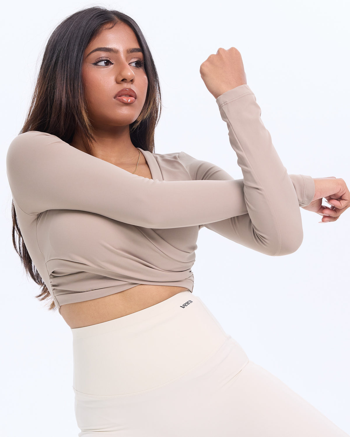 GraceWrap Long Sleeve Active Crop Top