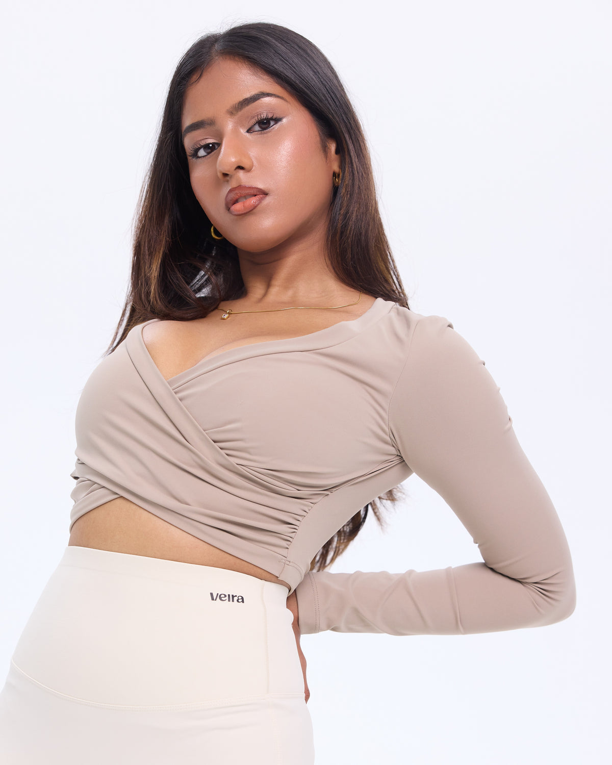 GraceWrap Long Sleeve Active Crop Top