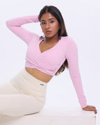 GraceWrap Long Sleeve Active Crop Top