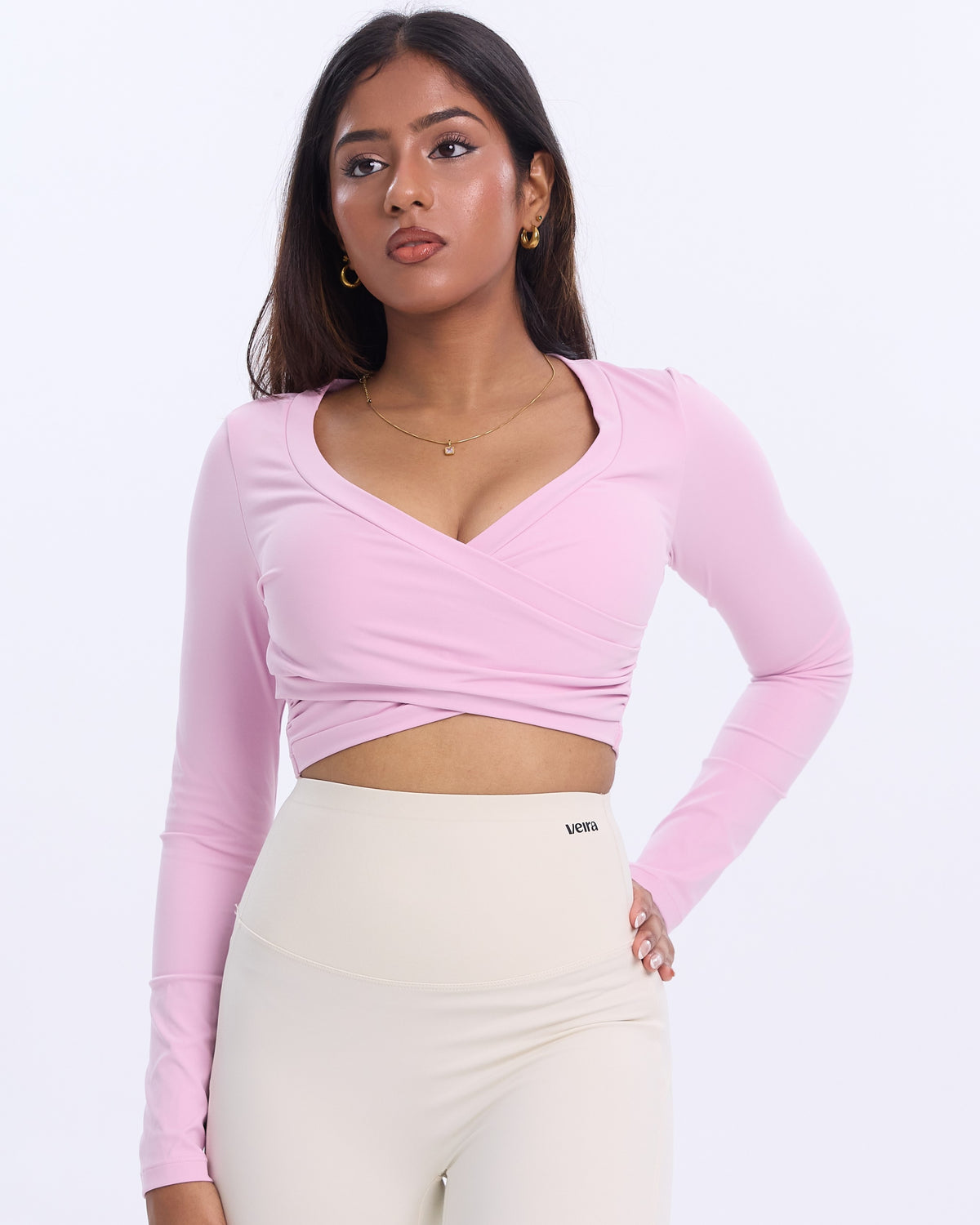 GraceWrap Long Sleeve Active Crop Top